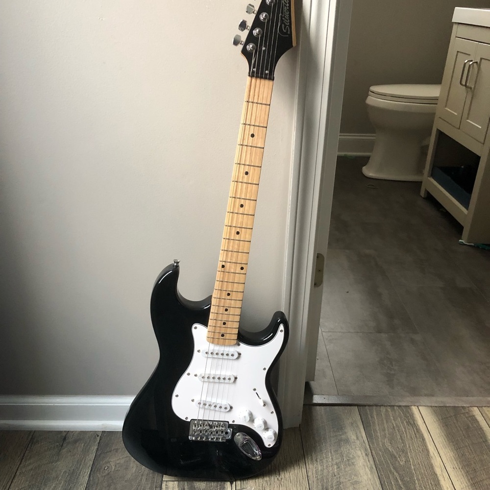 black guitar
